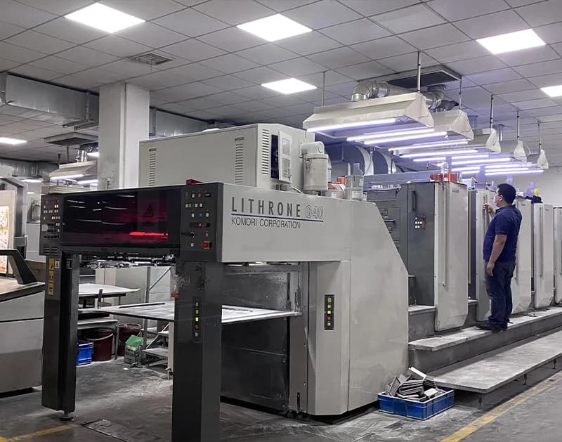 5-color Komori folio printing press